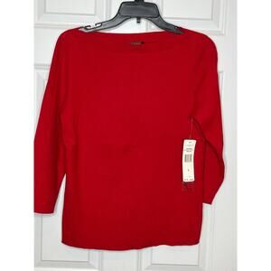 Lauren Ralph Lauren NEW‎ Red Boatneck Sweater Large